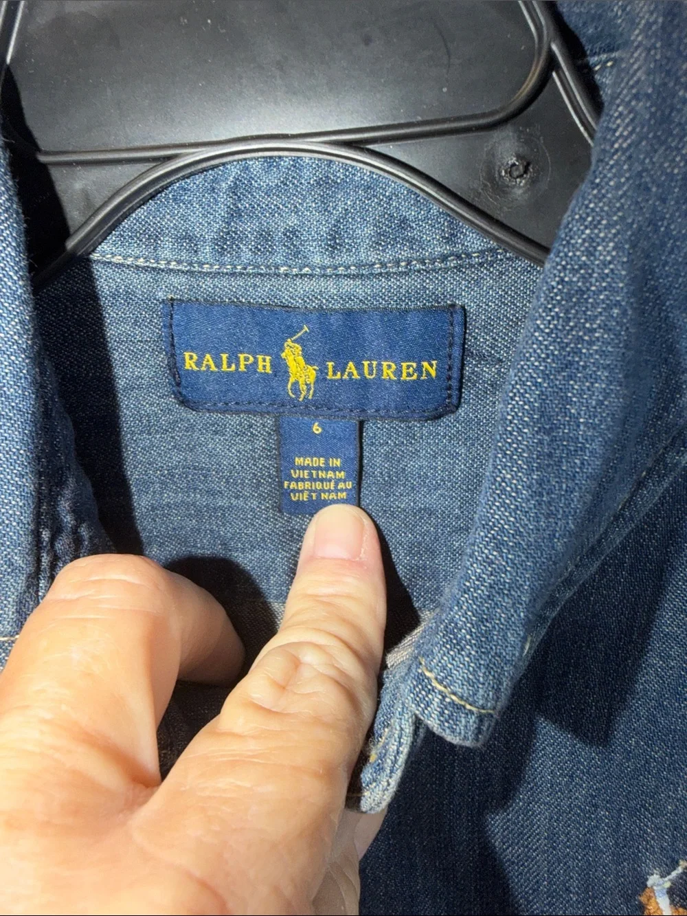 Ralph Lauren Indigo Denim Shirt Dress with Tie Belt